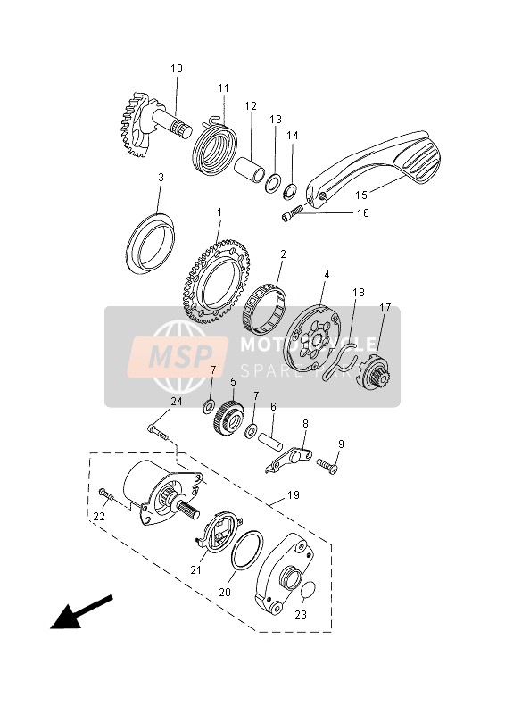 Yamaha NS50 AEROX 2014 ANLASSER für ein 2014 Yamaha NS50 AEROX